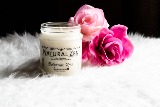 Bulgarian Rose Luxury Scented Jar Candle freeshipping - Natural Zen Home Fragrance Studio