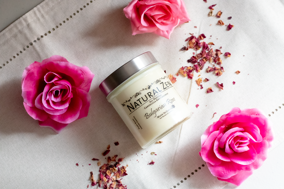 Bulgarian Rose Luxury Scented Jar Candle freeshipping - Natural Zen Home Fragrance Studio