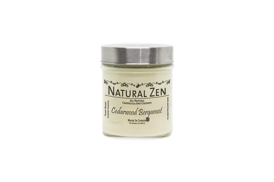 Cedarwood Bergamot Candelilla and Coconut Scented Jar Candle